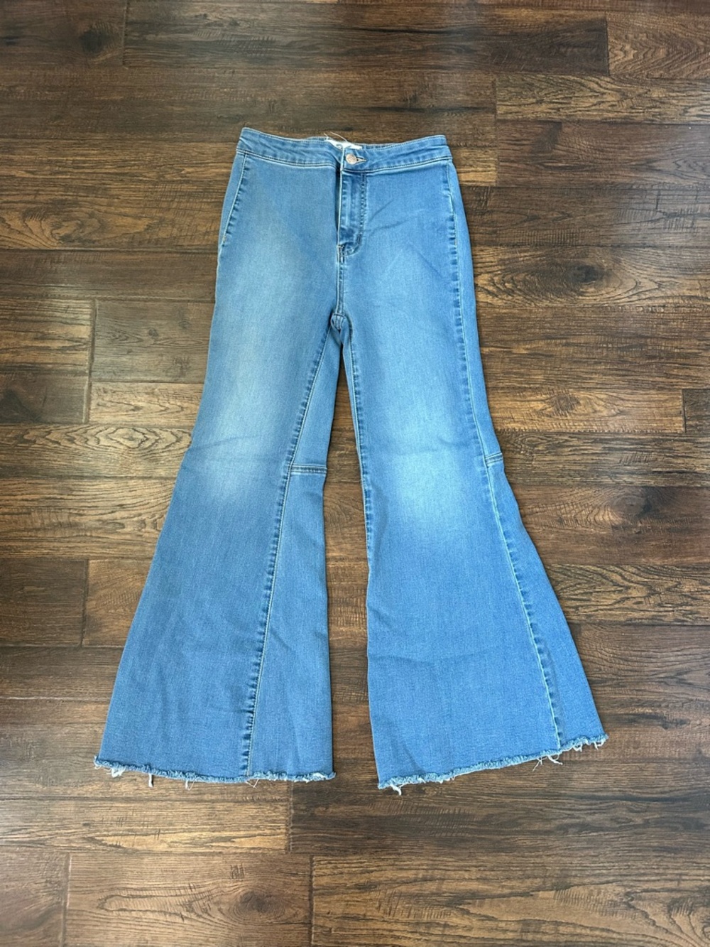 We The Free Light Blue High-Rise Flare Jeans